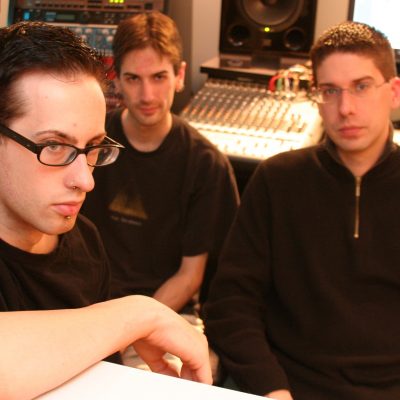 Jon, Evan, and Eric during the Beyond Humanity sessions, 2005. (Michelle Lee)